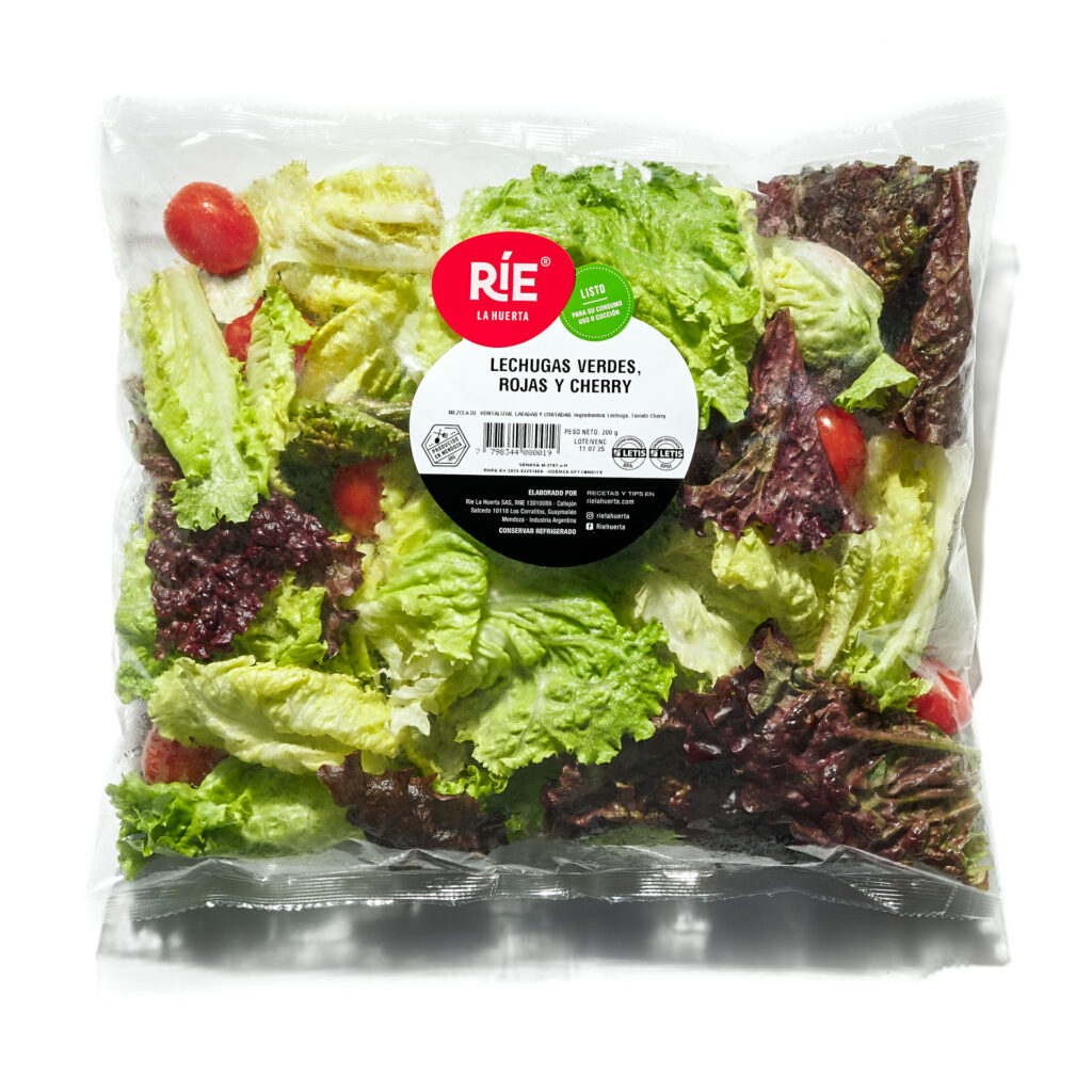 Lechuga verde, rojas y Cherry